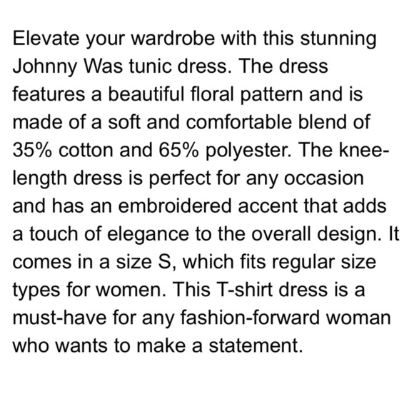 JOHNNY WAS Embroidered Boho Tunic Dress - Picture 13 of 13